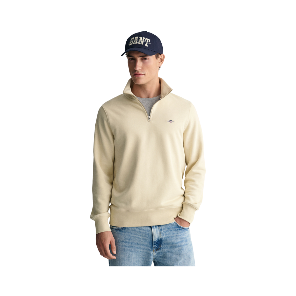 Reg Shield Half Zip Sweat - Beige