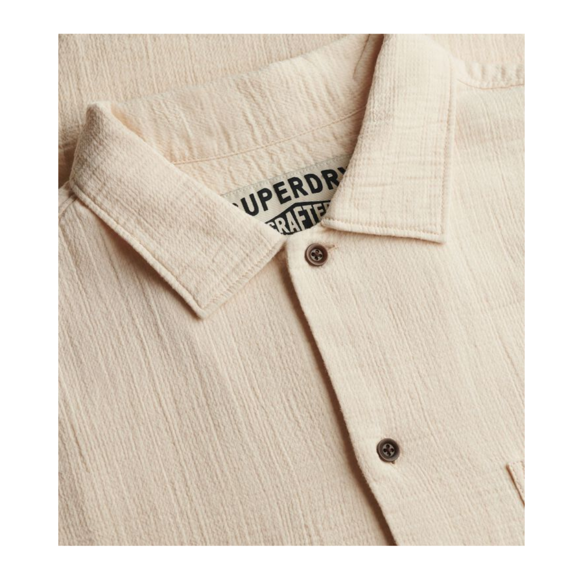 Merchant Textured S/S Shirt - 1LG Oatmeal Beige
