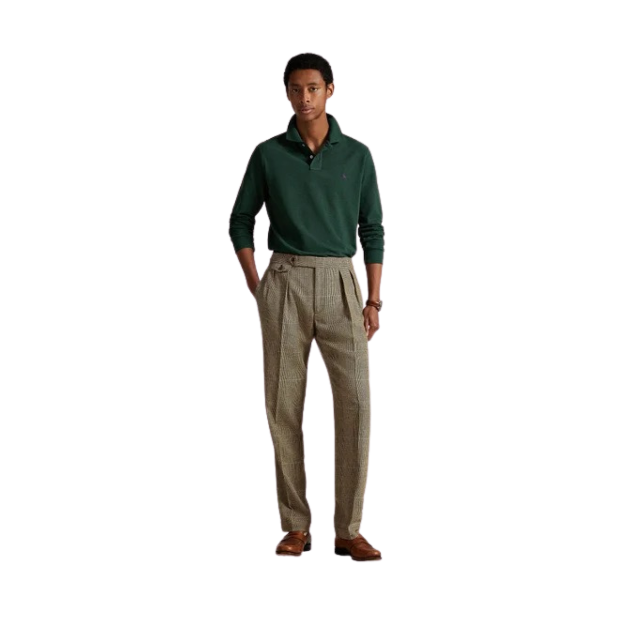 Custom Slim Fit Mesh Polo Shirt - 468 Scotch Pine