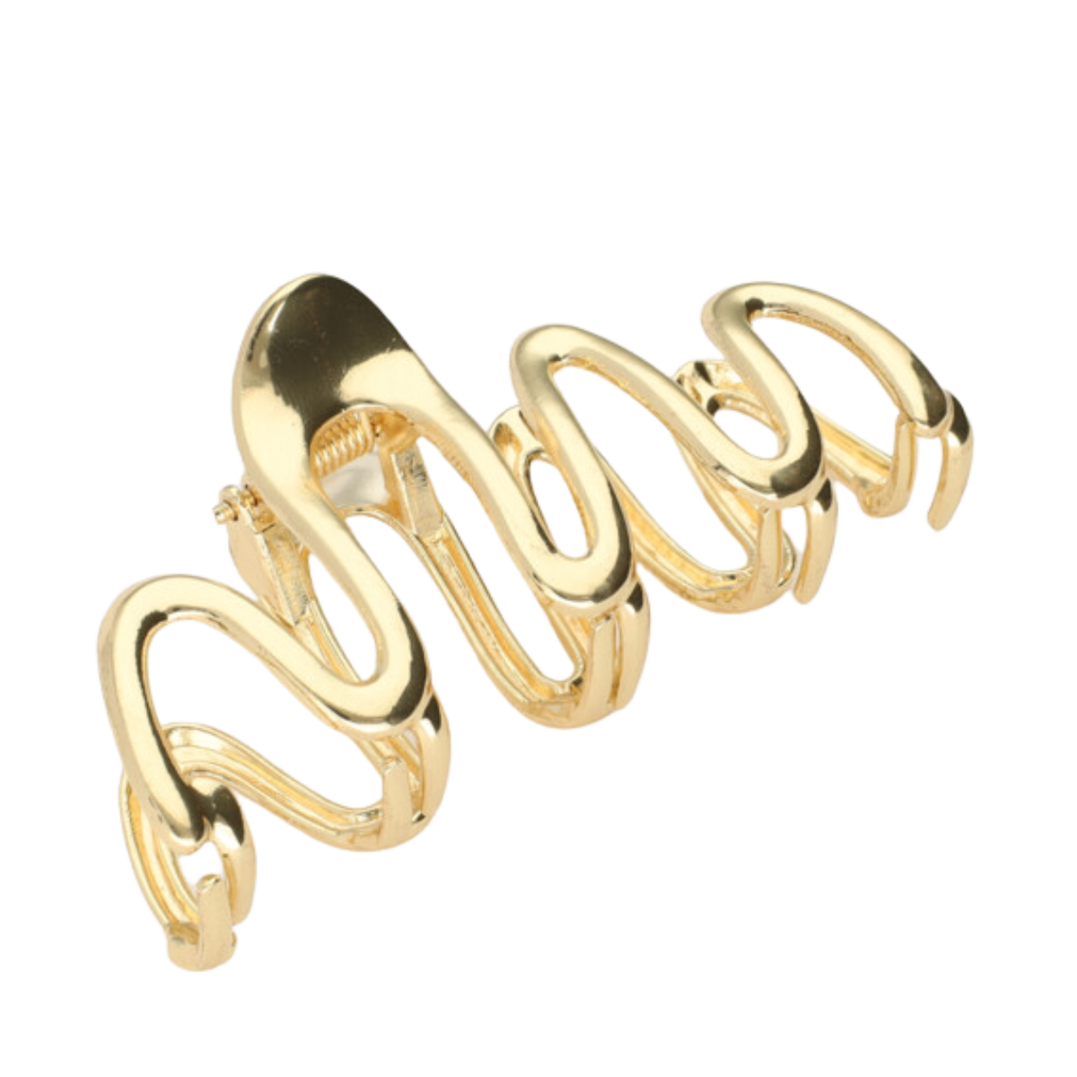 Hairclip medium wokkel - Gold