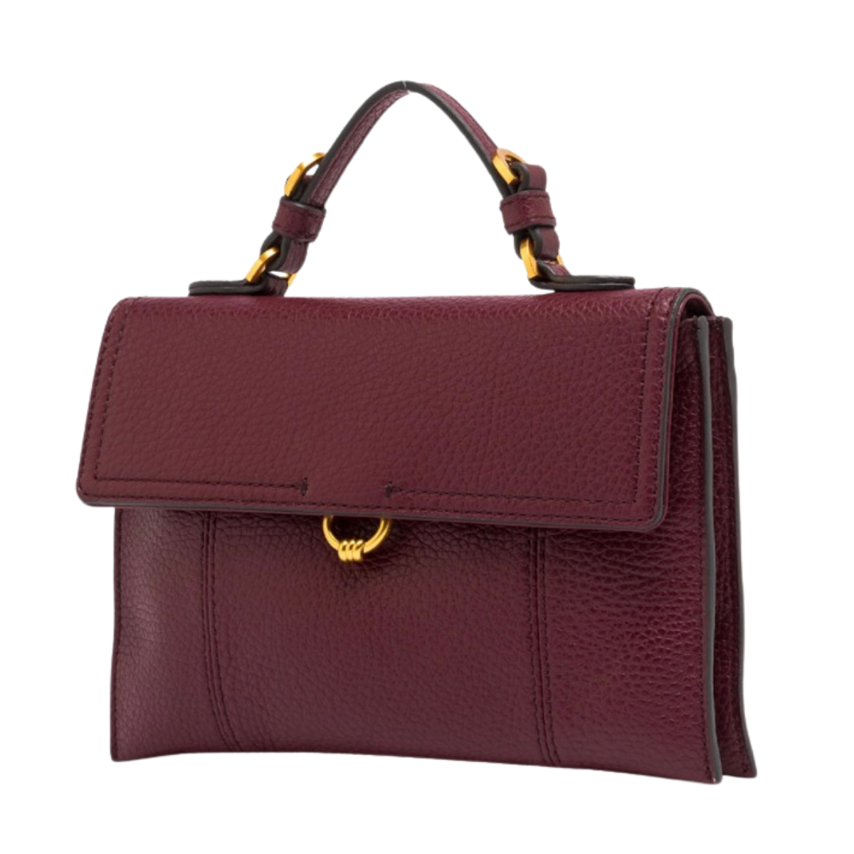 Vicky Leather Handbag - Antique Ruby