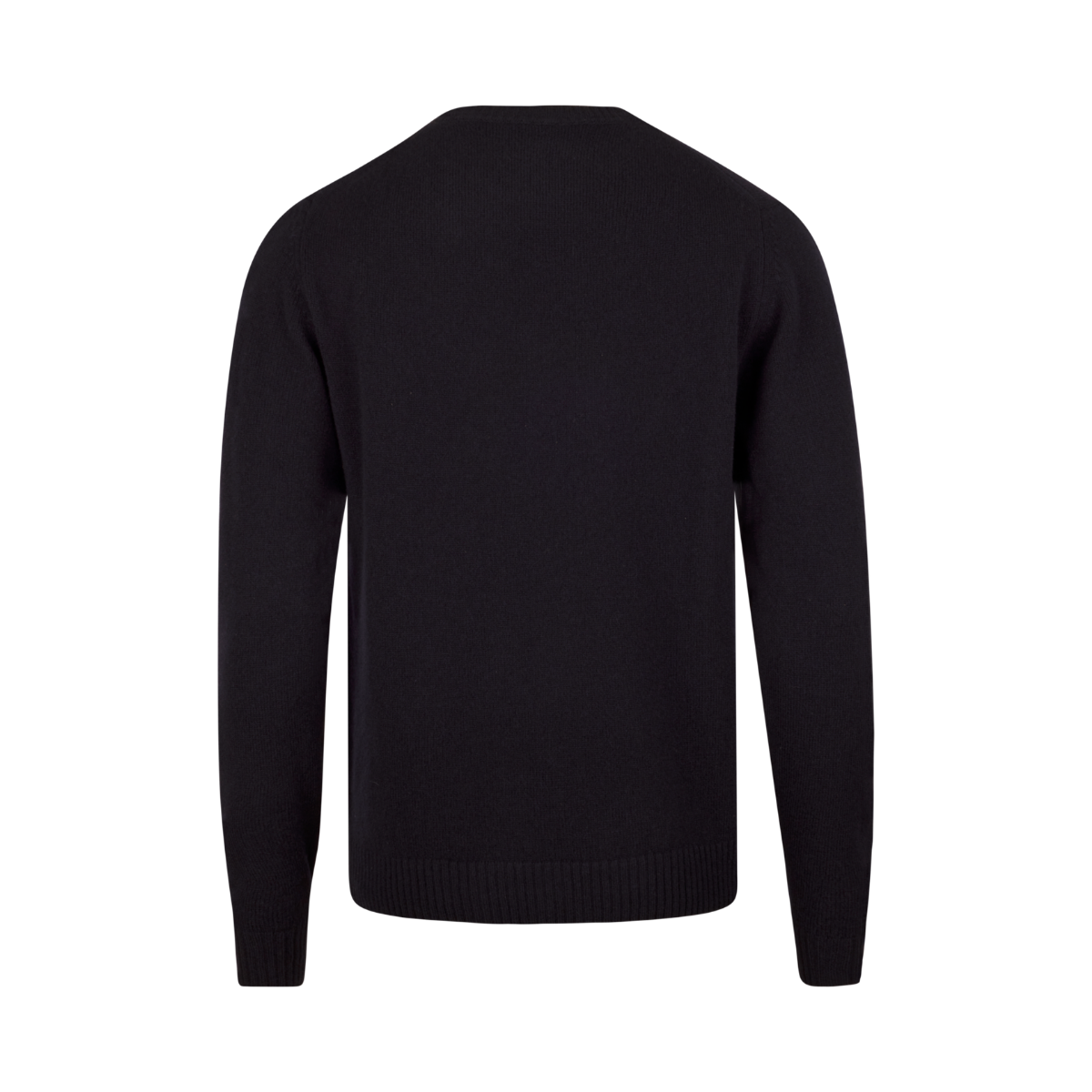 Sweater Knitted Crew Lambs Wool - Navy