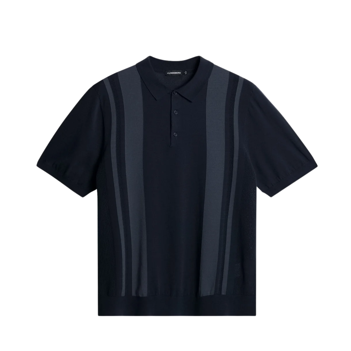 Reymond Stripe Knit Polo - JL Navy