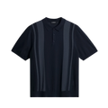 Reymond Stripe Knit Polo - JL Navy