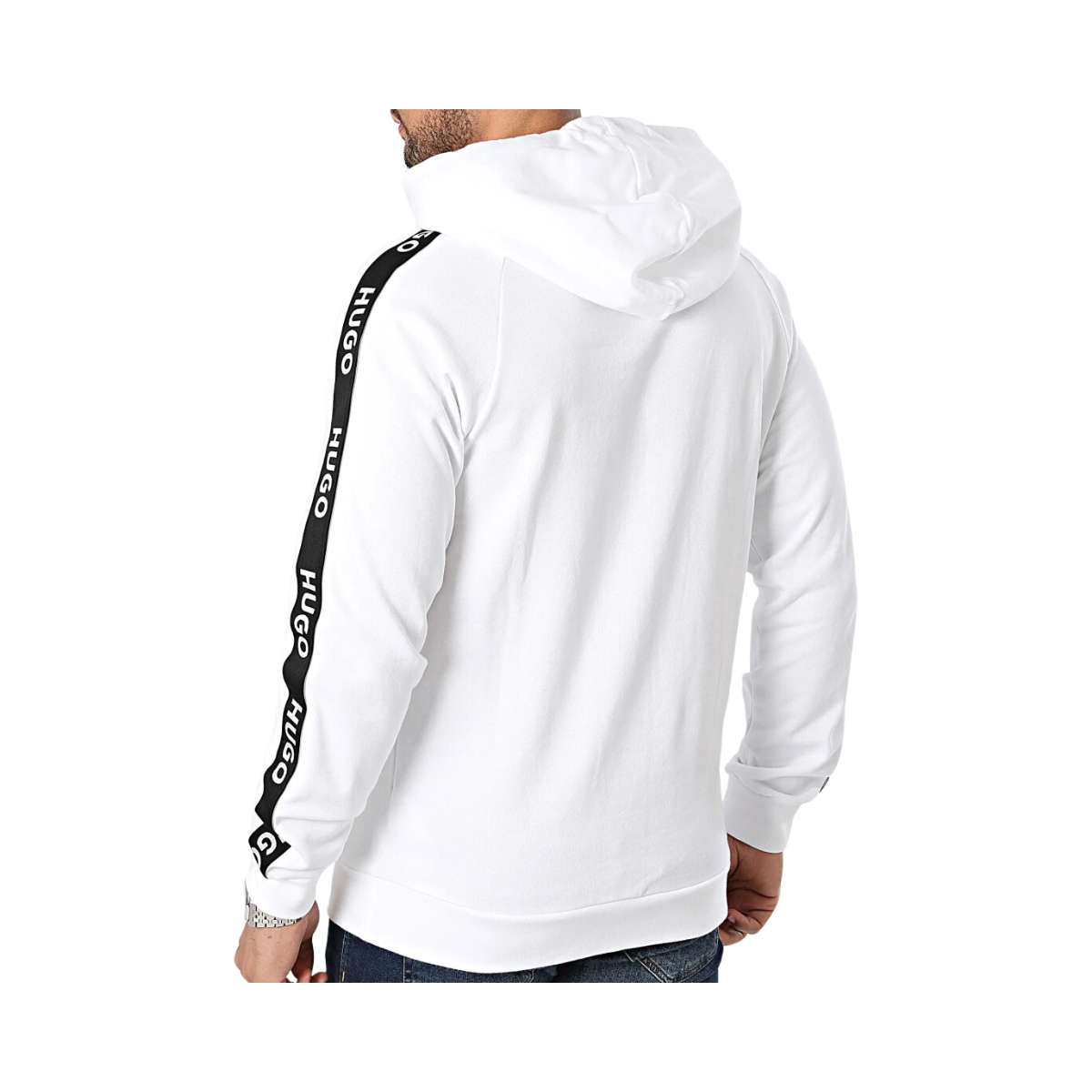 Sporty Logo Hoodie - White