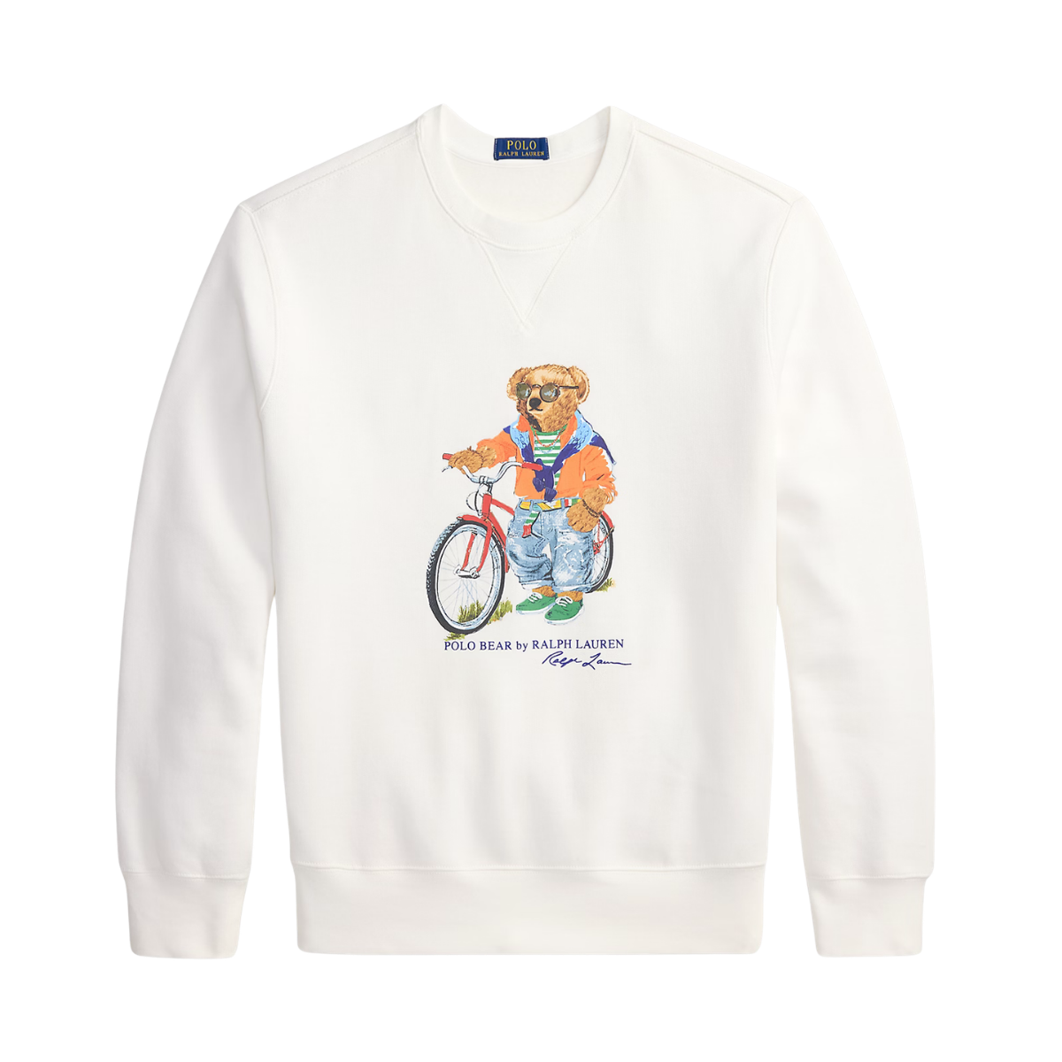Knit Sweatshirt - White Summer Bear
