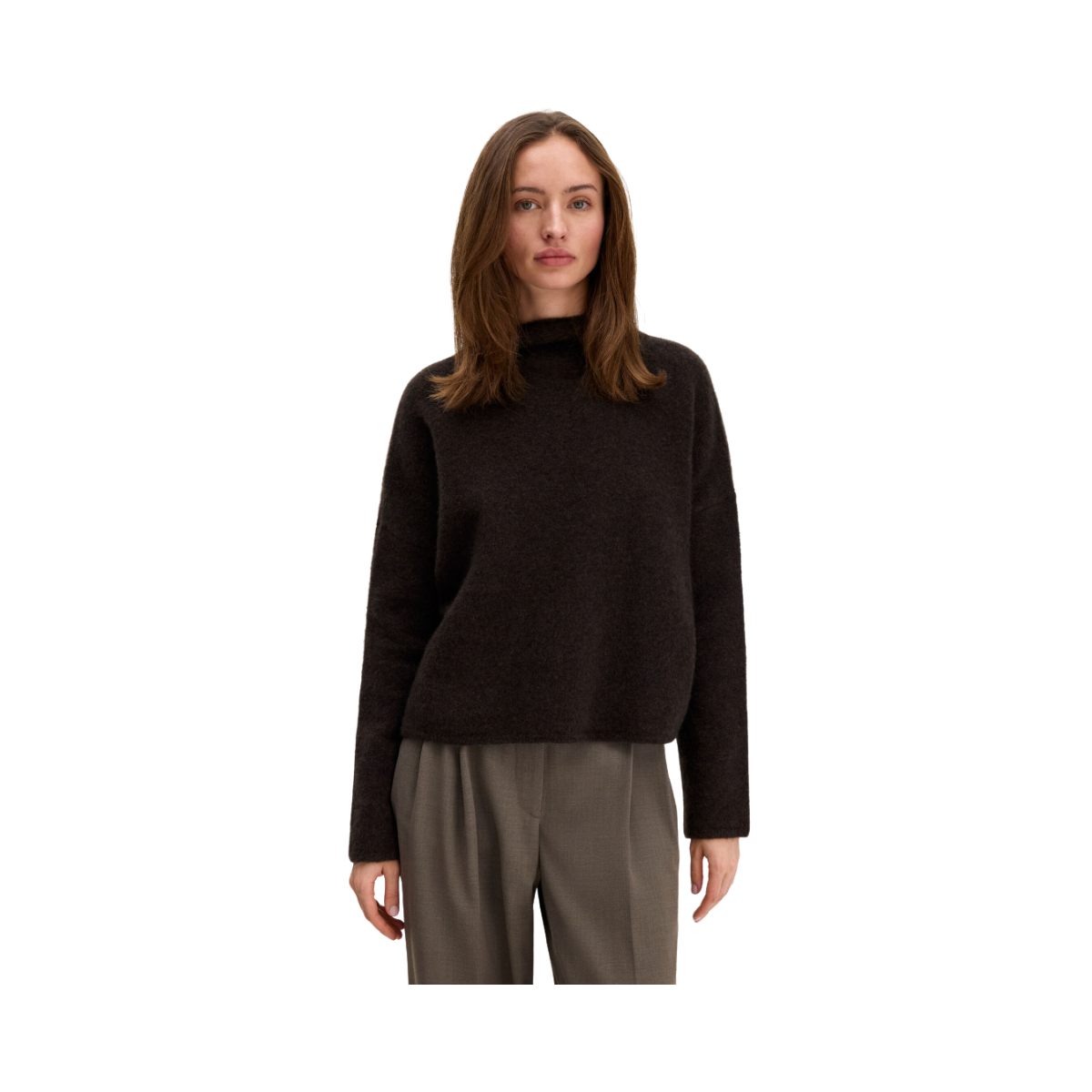 Mika Yak Funnelneck Sweater - Golden Brown