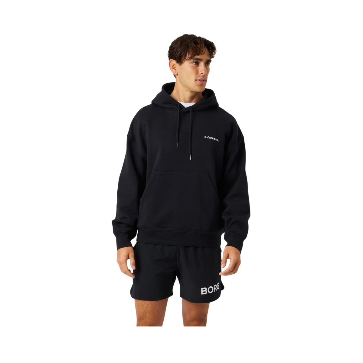 Borg Oversized Hoodie - Black Beauty