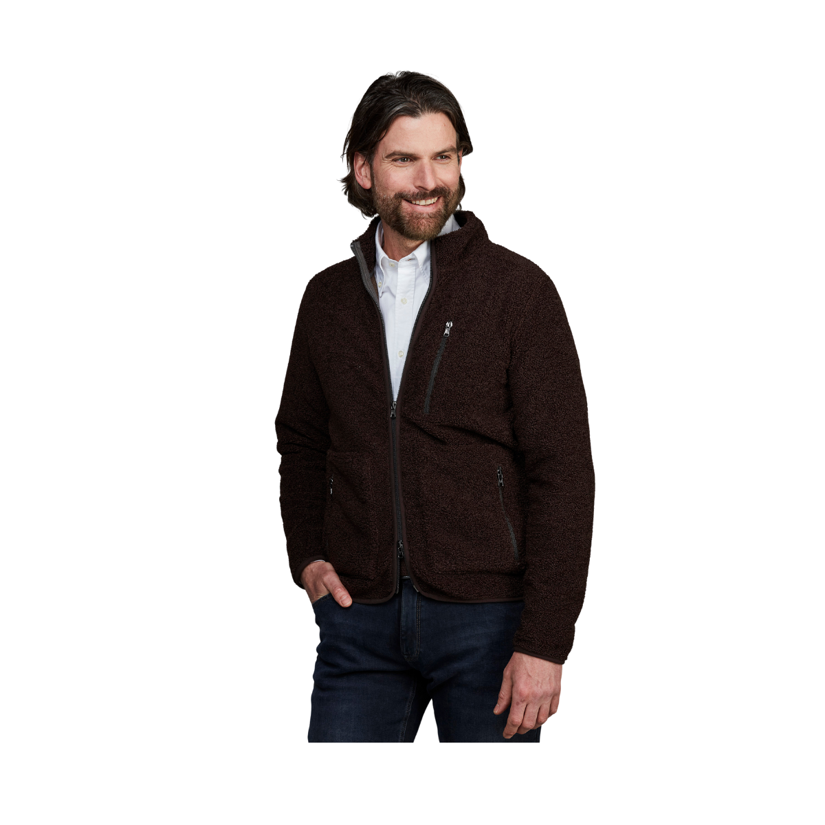 Pile Fleece Jacket - 68 Dark Brown