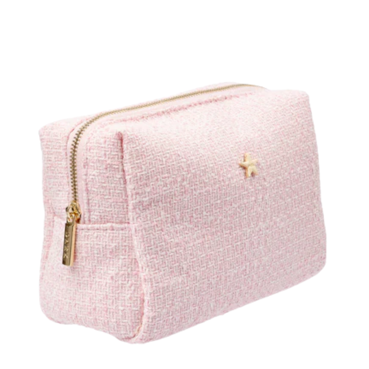 Tweed Make-Up Pouch Small - Cotton Candy