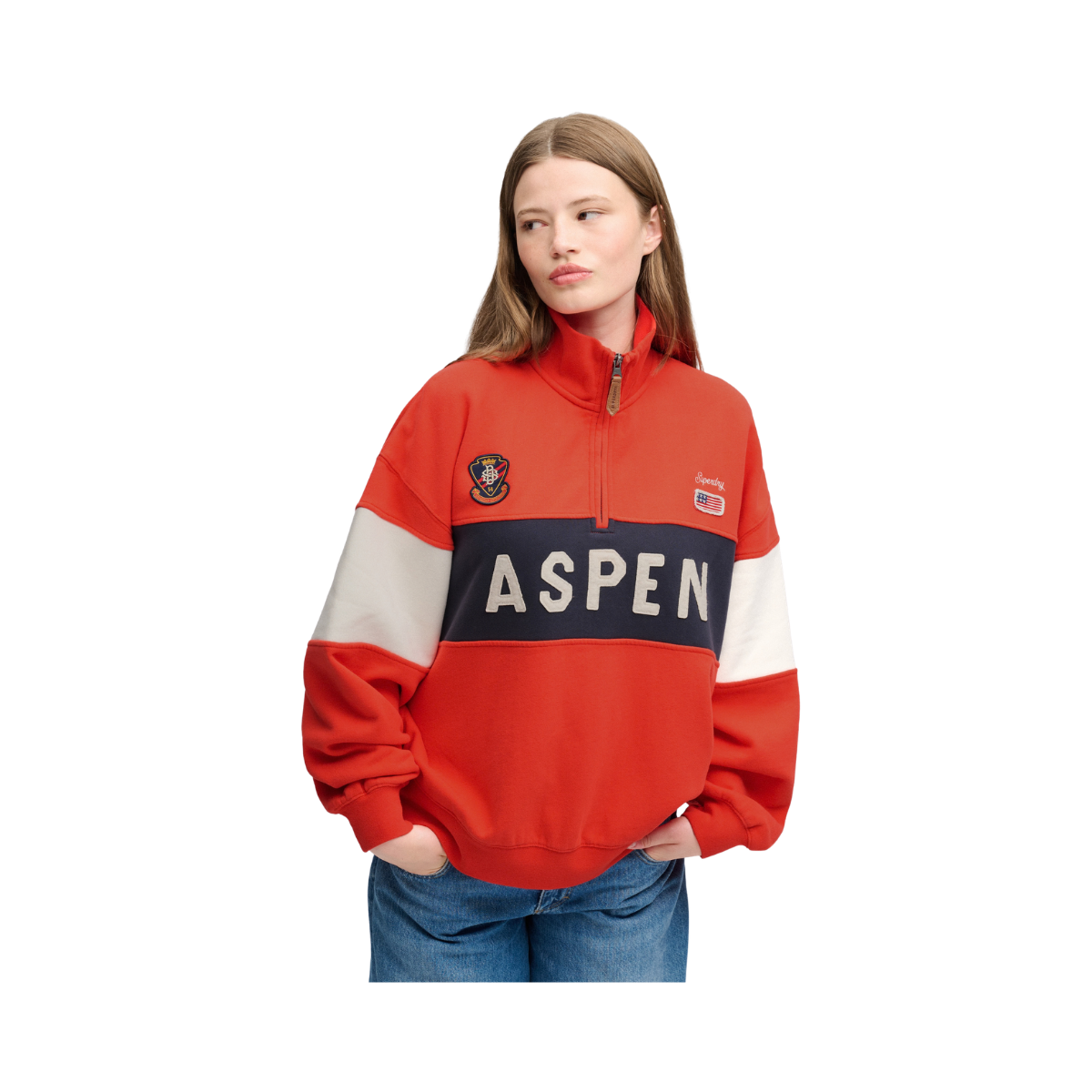 Preppy Ski Half Zip - OMG Apple Red