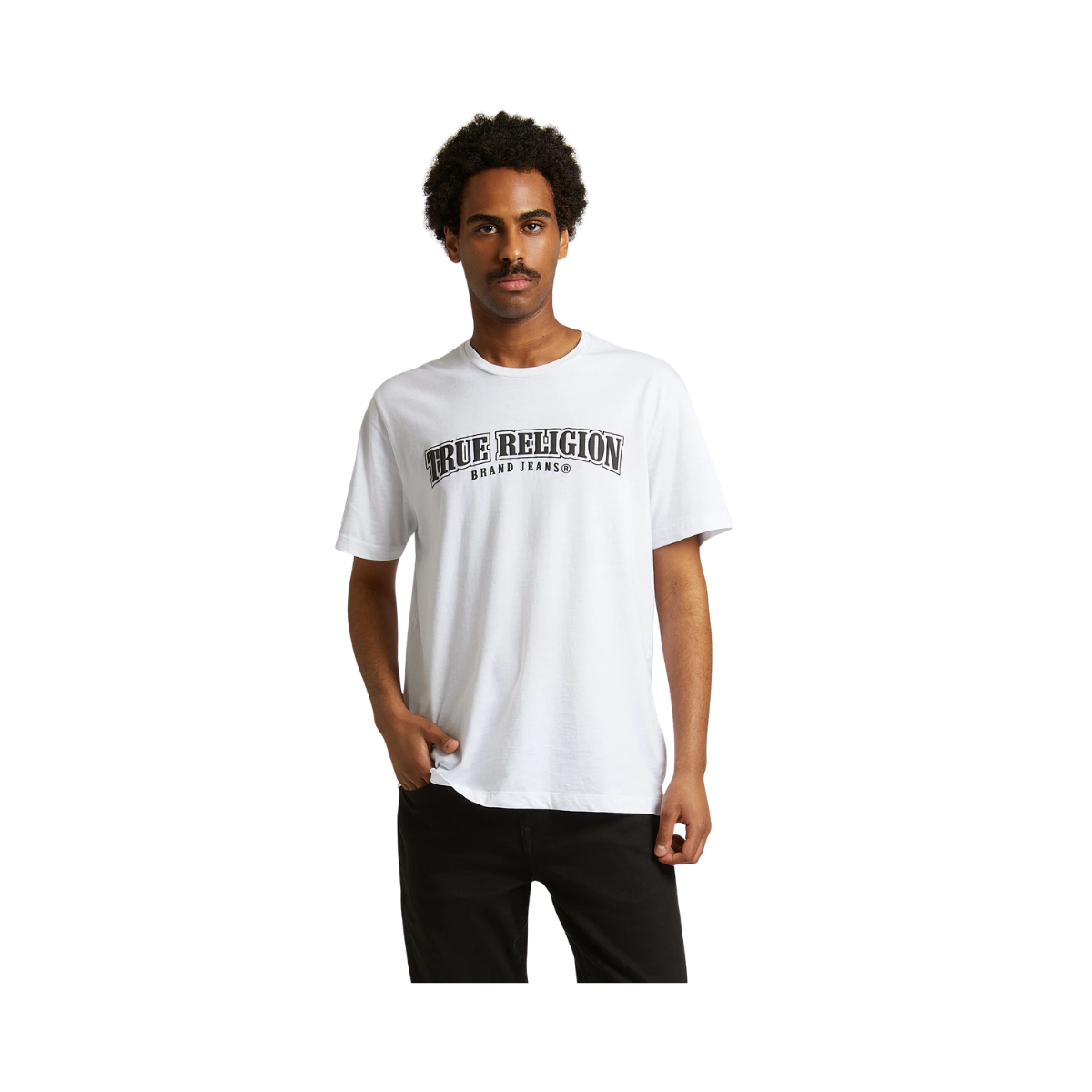 Relaxed Painted Tee - Optic White/Black