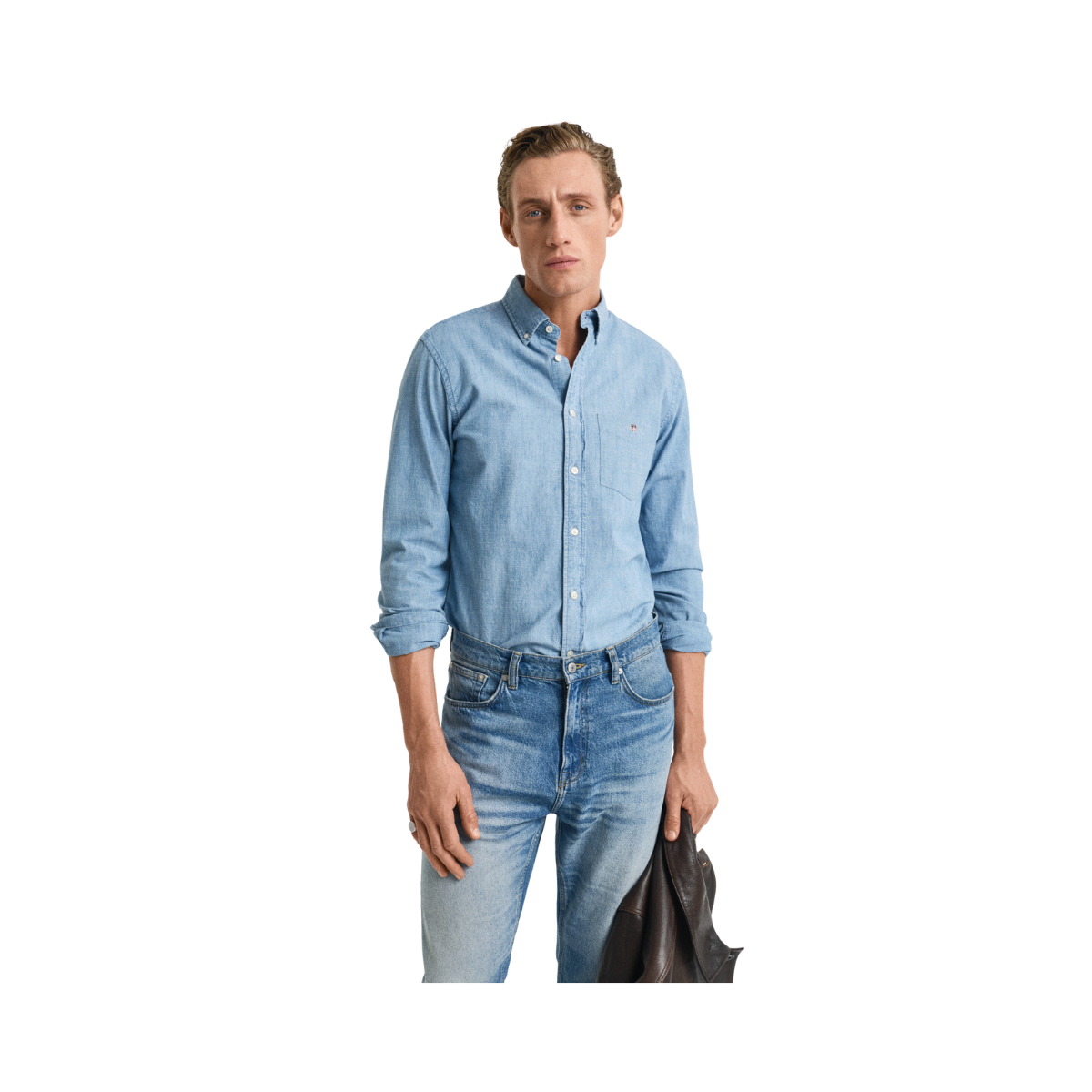 Reg Chambray Shirt - Light Blue