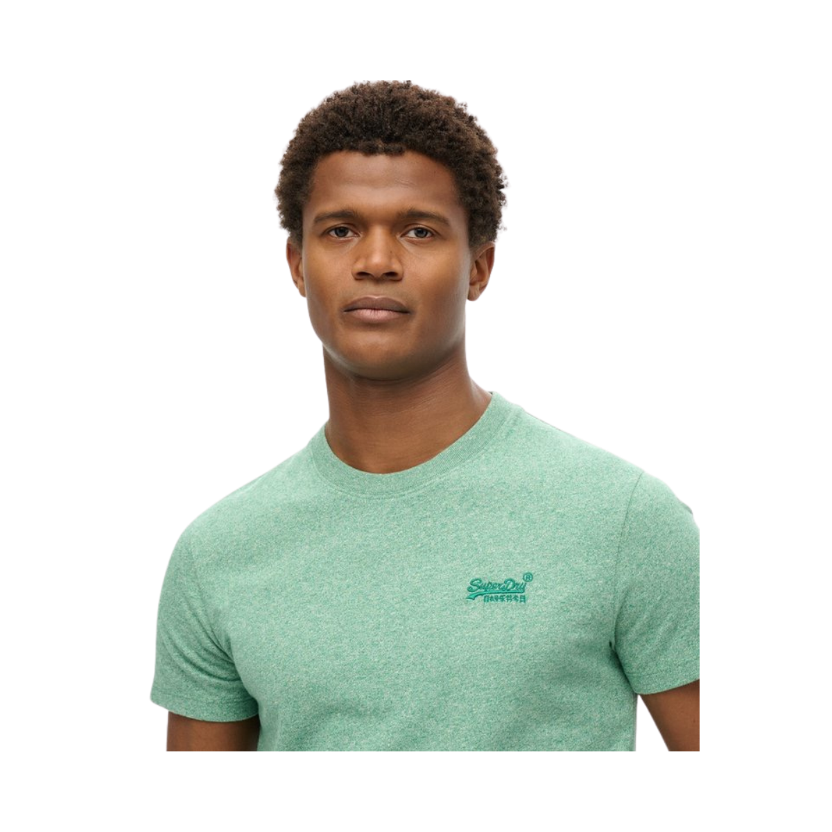 Essential Logo EMB Tee - Bright Green Grit