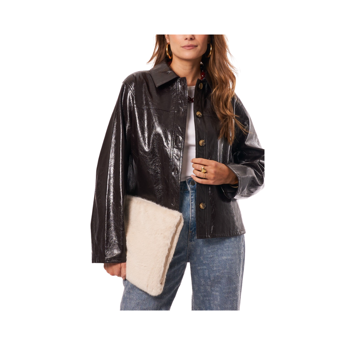 Laptop Sleeve Fur Beige - Beige