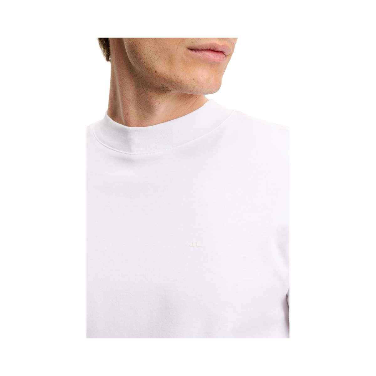 ACE MOCK NECK T-SHIRT - White