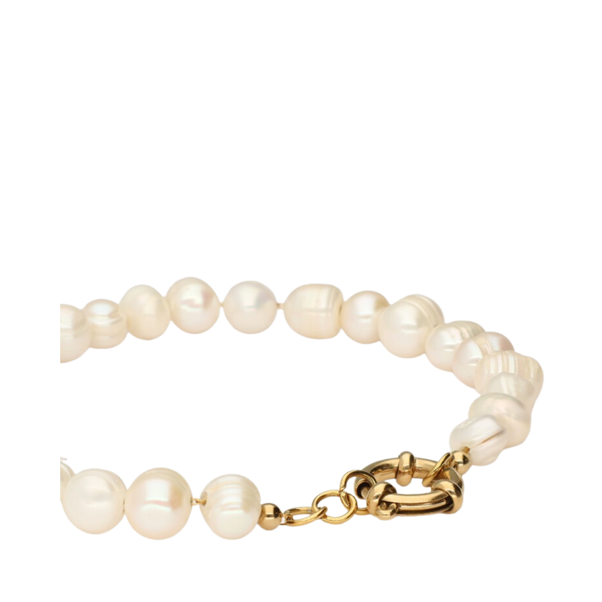 Bracelet with Natural Pearls - Gold
