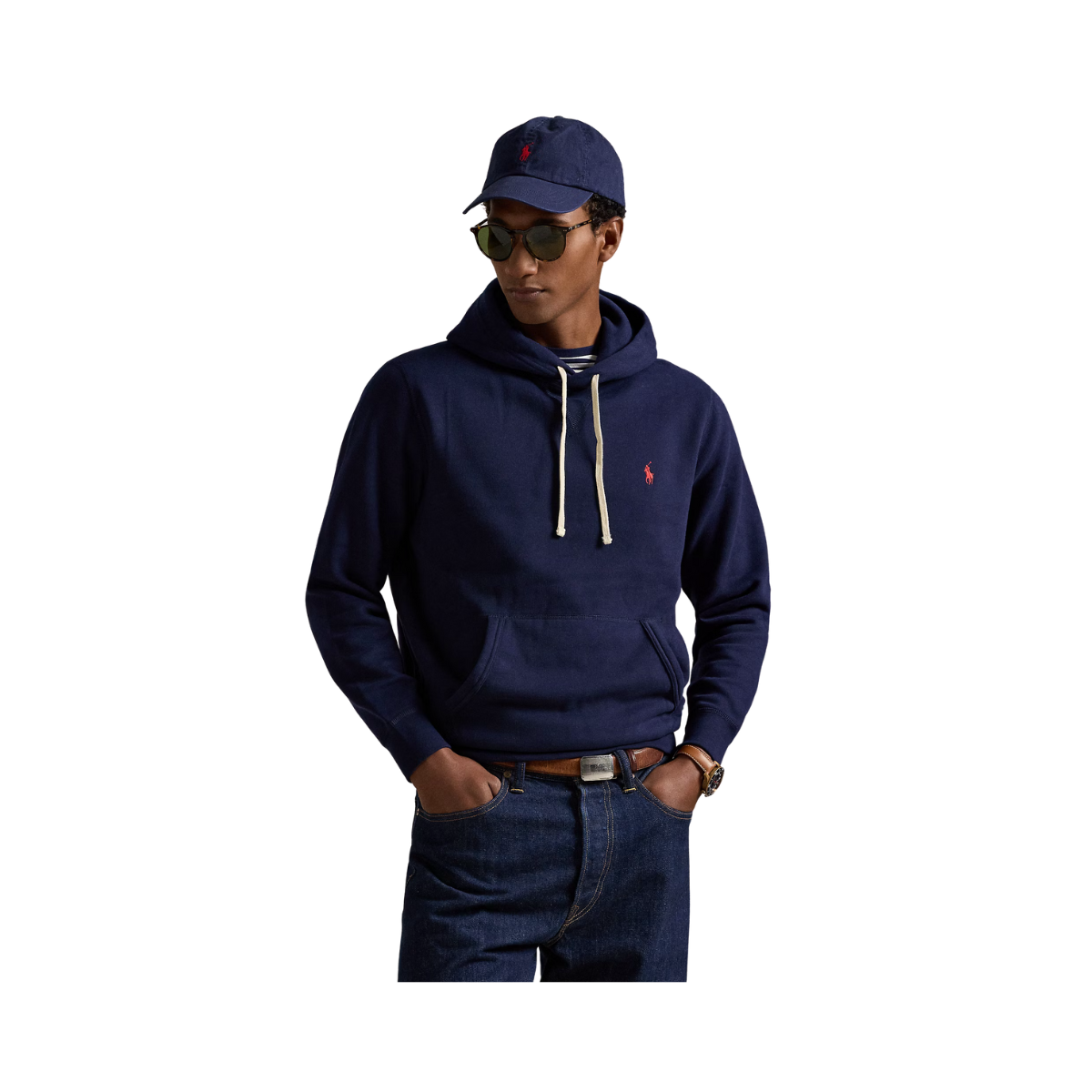 LS Hood Sweater - Navy