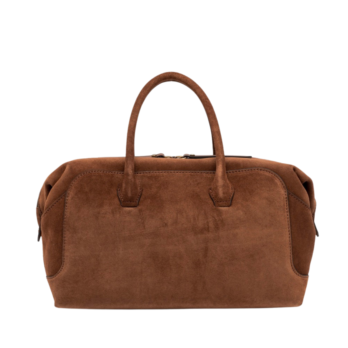 Gemma Suede Satchel Bag - Cognac