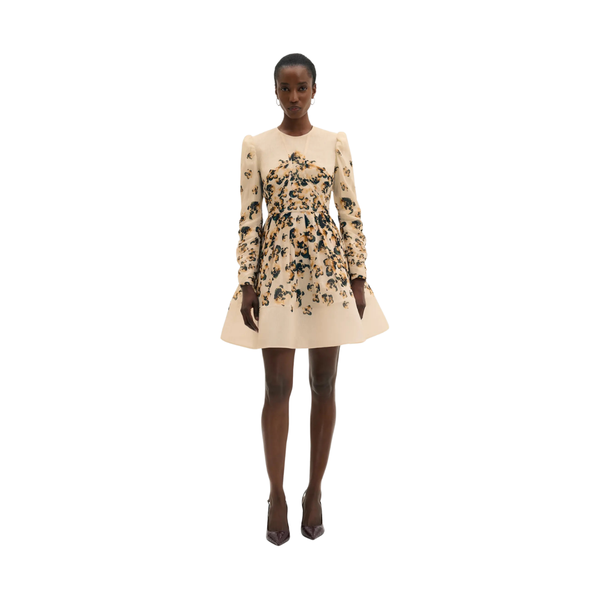 Leoni Silk Mini Dress - Blooms
