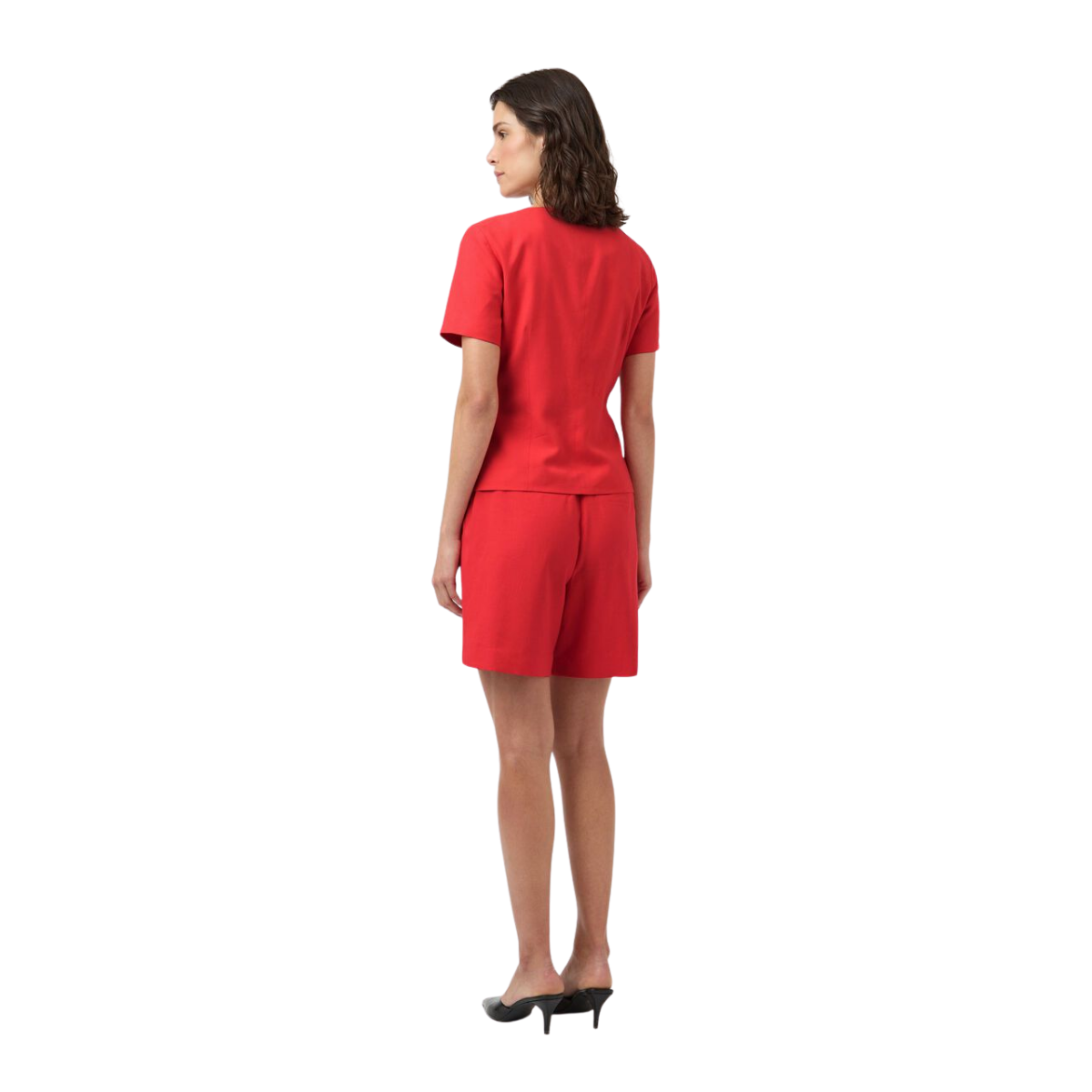 YASBirmo Short Sleeve Blazer - Poinsettia