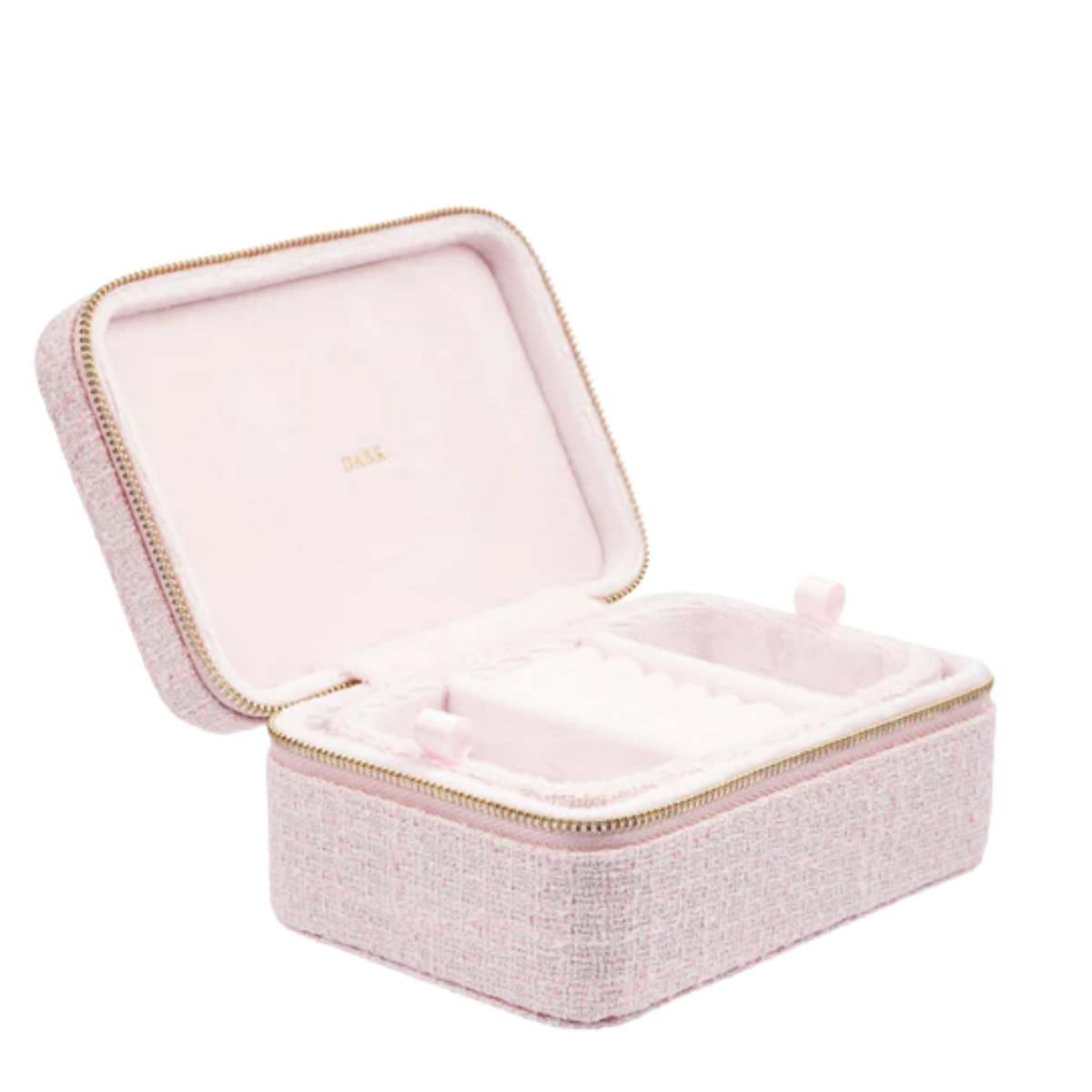 Tweed Jewellery Box - Cotton Candy
