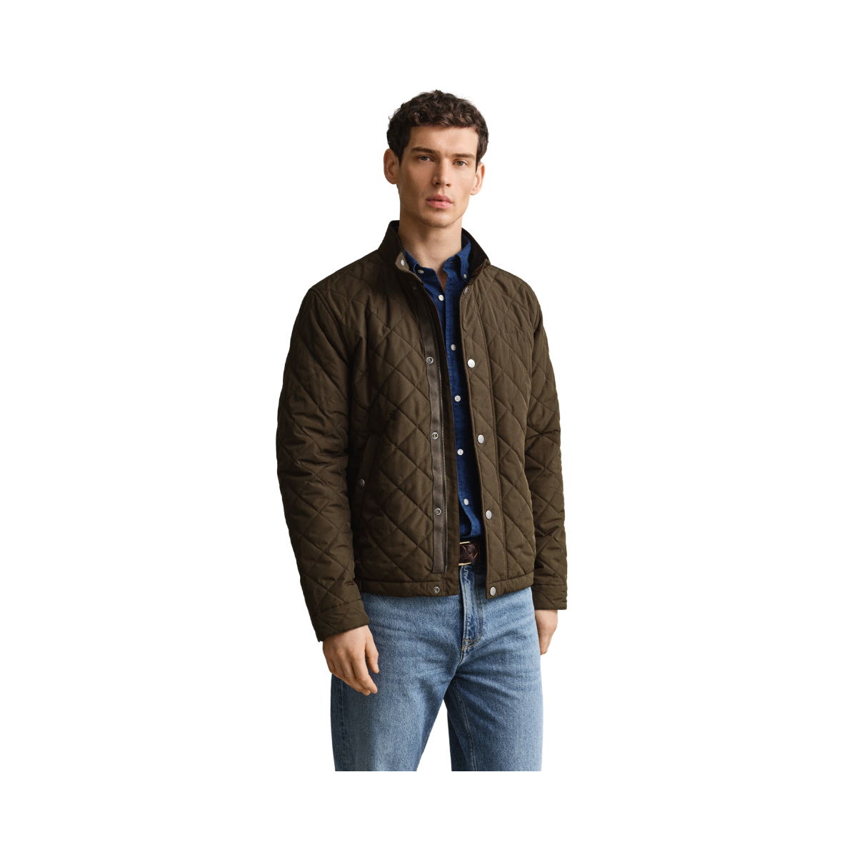 Quilted Jacket - Black Brown