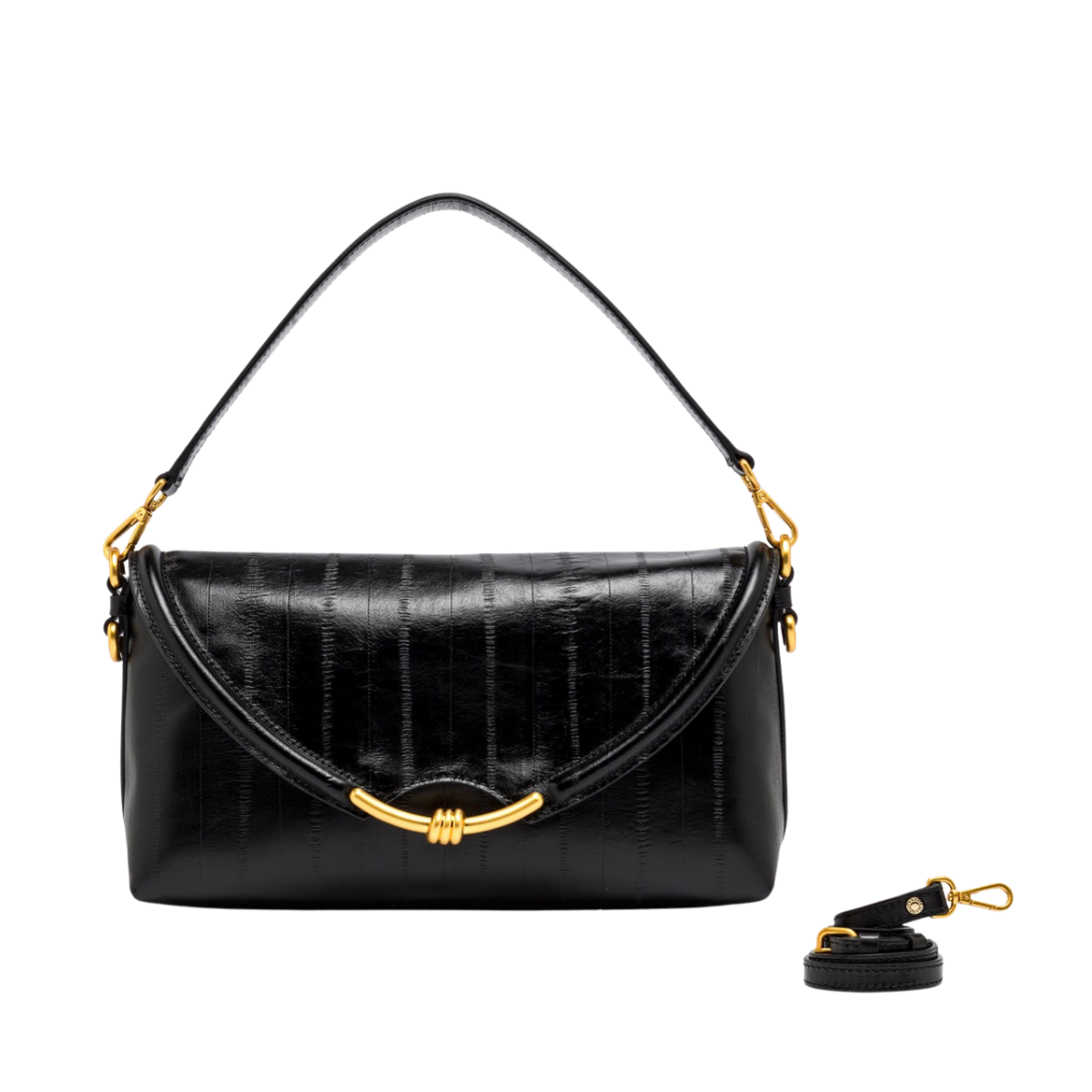 Bea Leather Shoulder Bag - Nero
