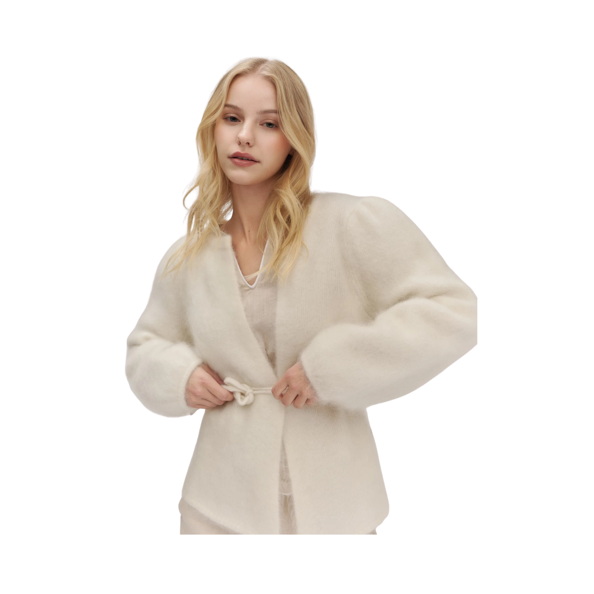 Fredrikke Chunky Cardigan - BRIGHT WHITE