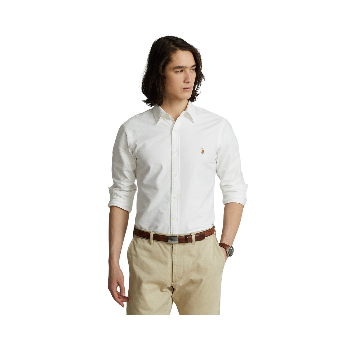 Slim Fit Oxford Shirt - White