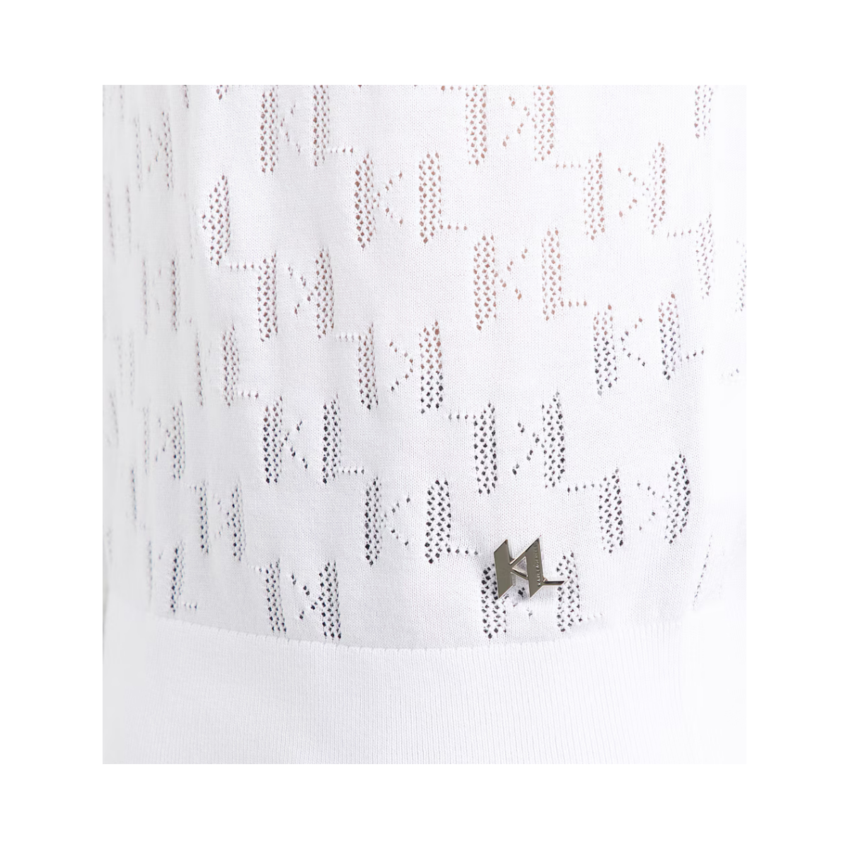 Knit Polo 1/2 - White