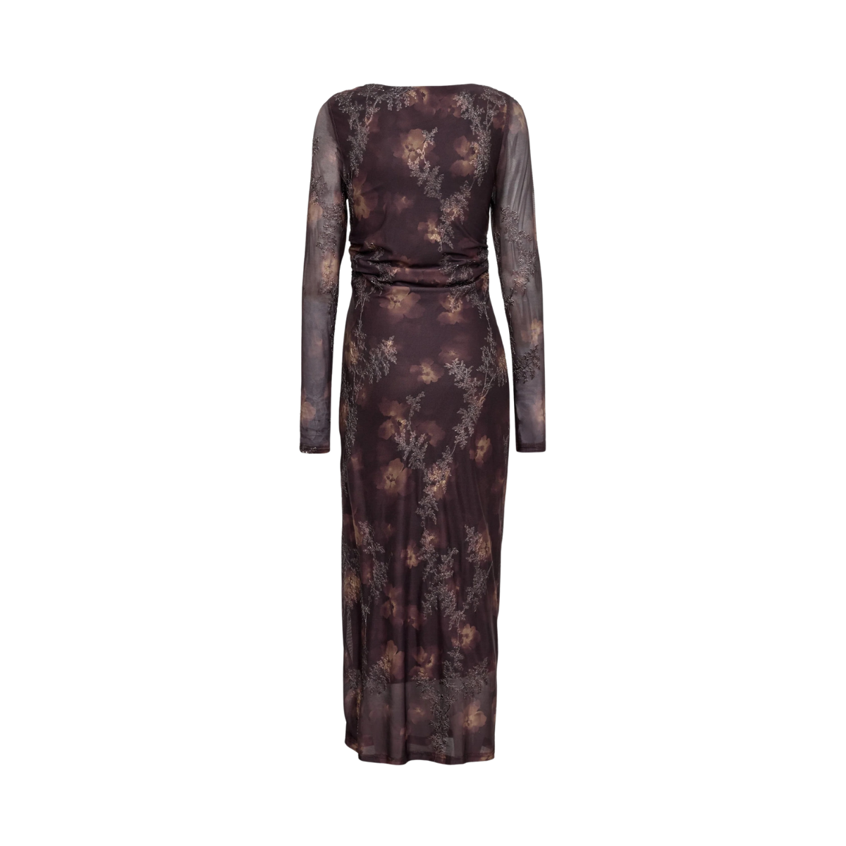 Belena L/S Dress - 156 Brown/Sand