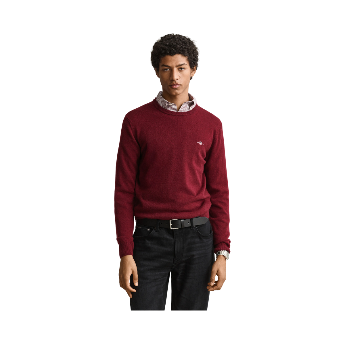 Superfine Lambswool C-Neck - Plumped Red