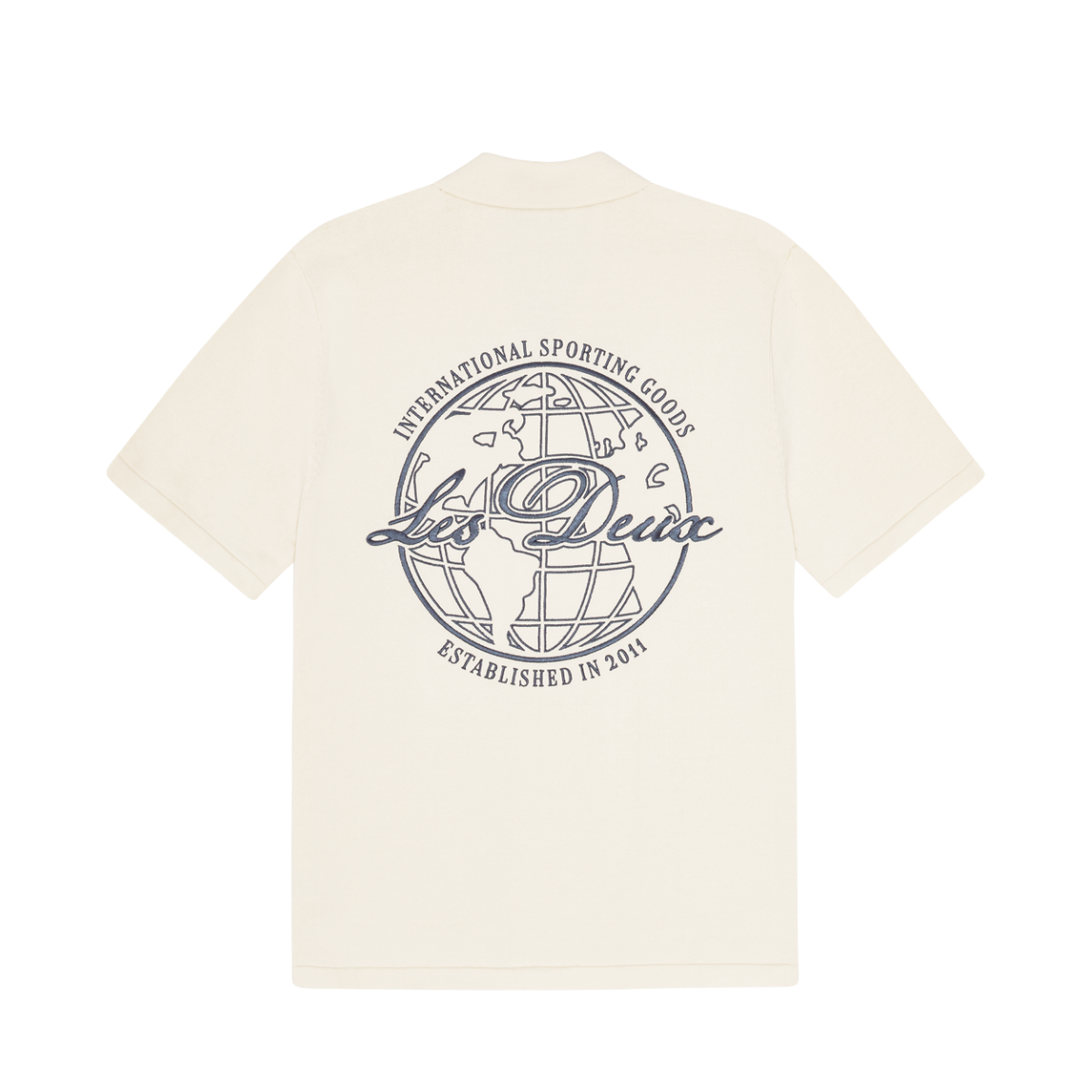 Emmett Globe Knitted SS Shirt - Ivory