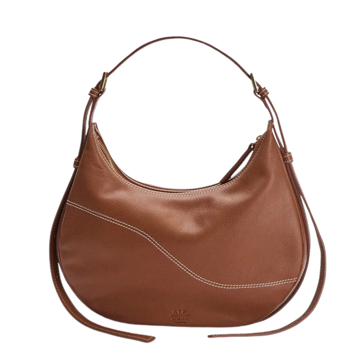 Liveri Leather Small Hobo Bag - 1043 Brandy