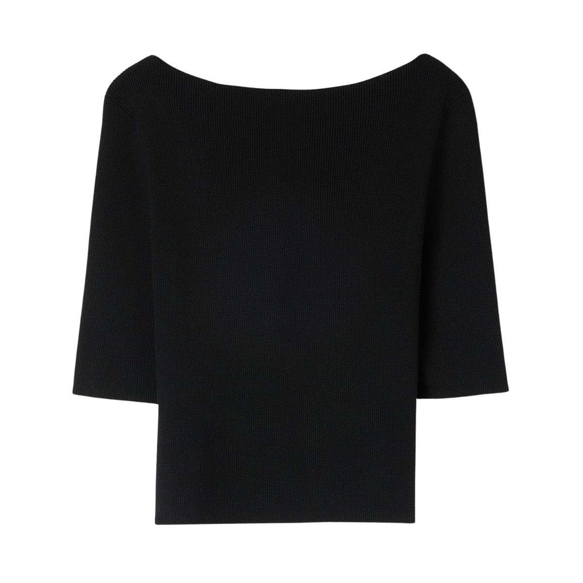Boatneck Rib Top - Black
