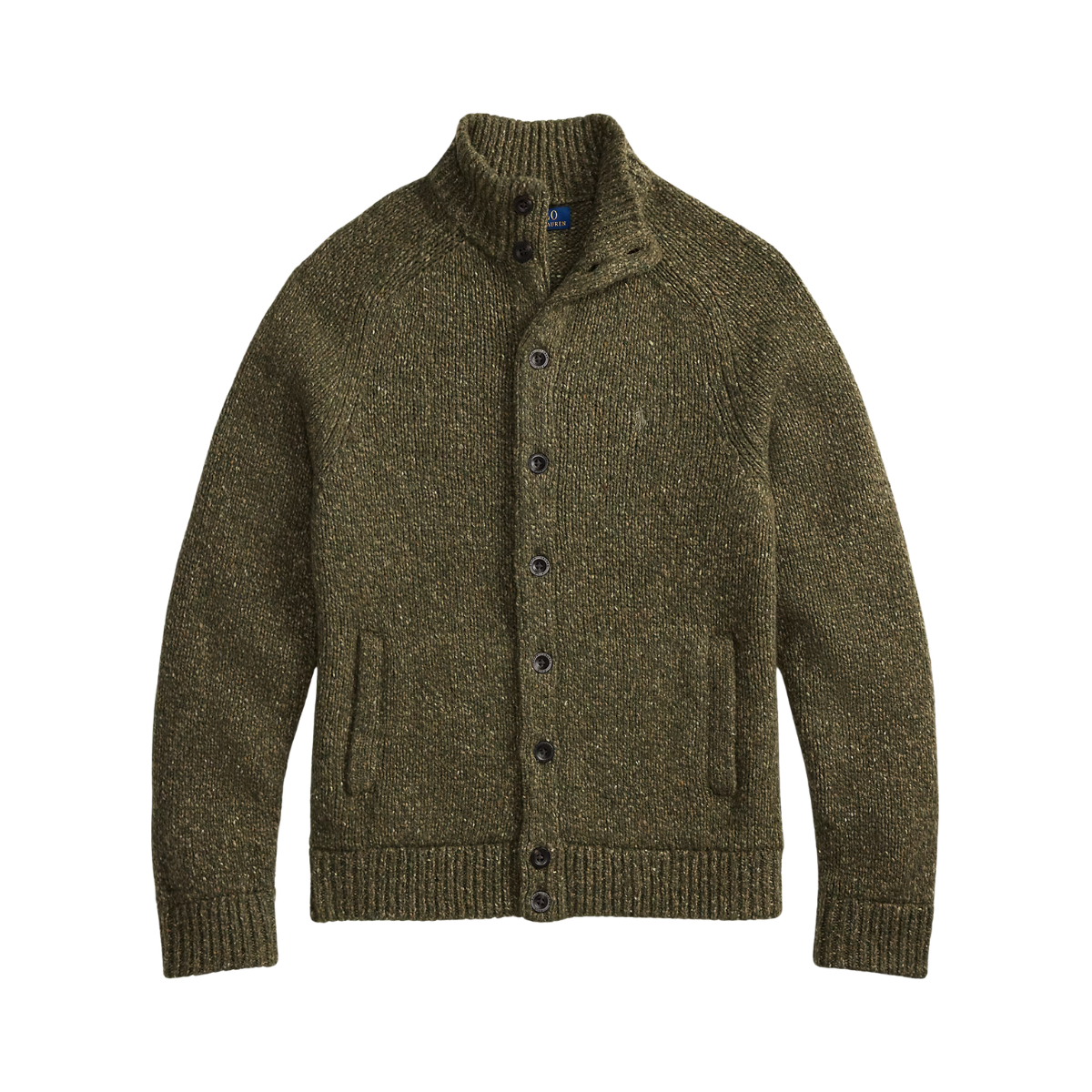 Long Sleeve Cardigan - Olive Marl