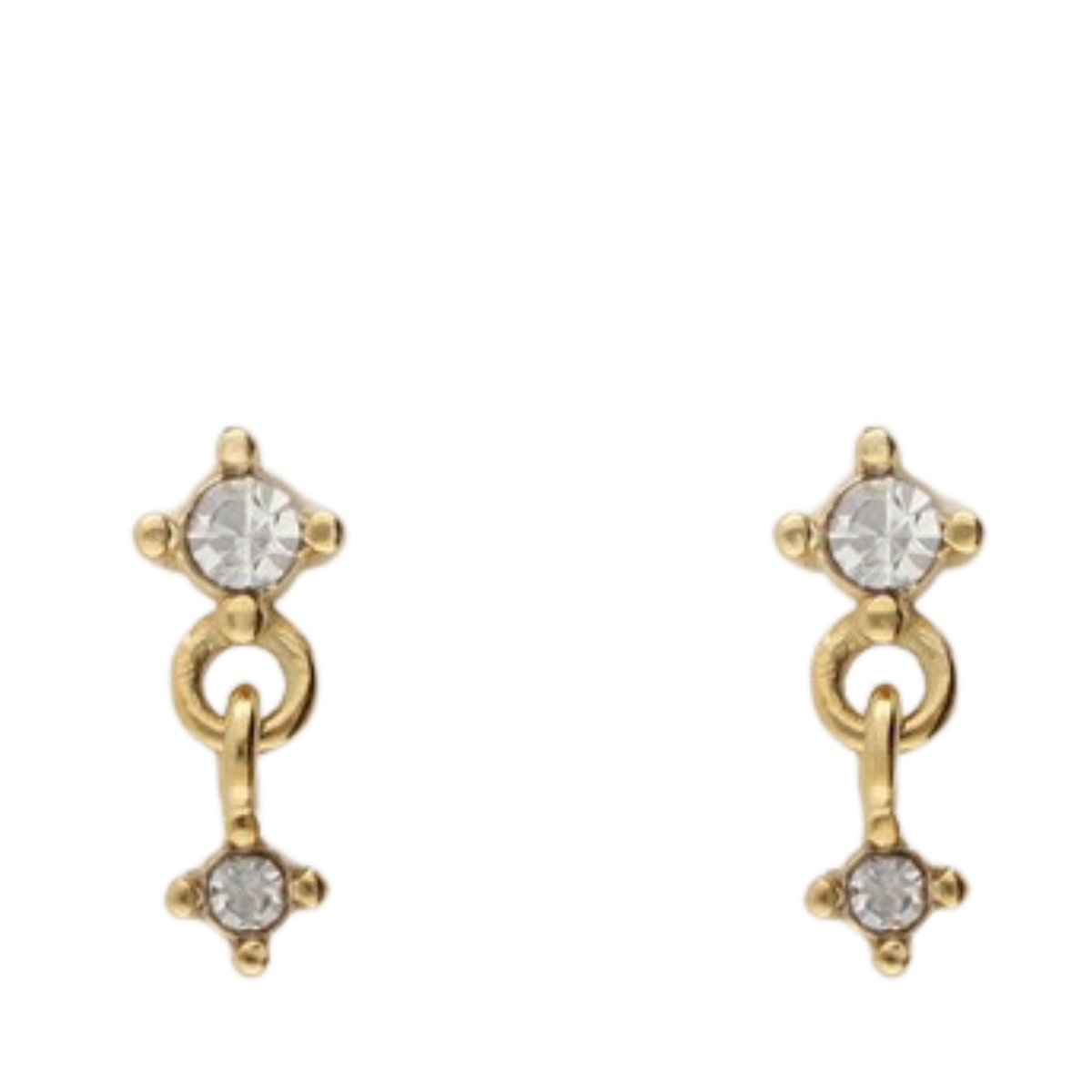 Earstud strass drop strass - 1200 Gold