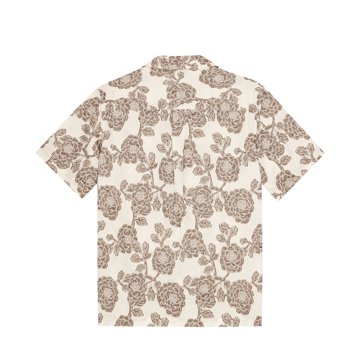 Lesley Flower Jacquard SS Shirt - 215 Ivory