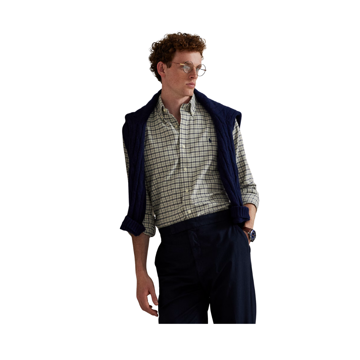 Long Sleeve Sport Shirt - White Grey Multi