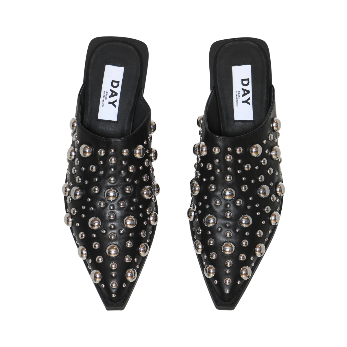 Dever Studs Mules - Black