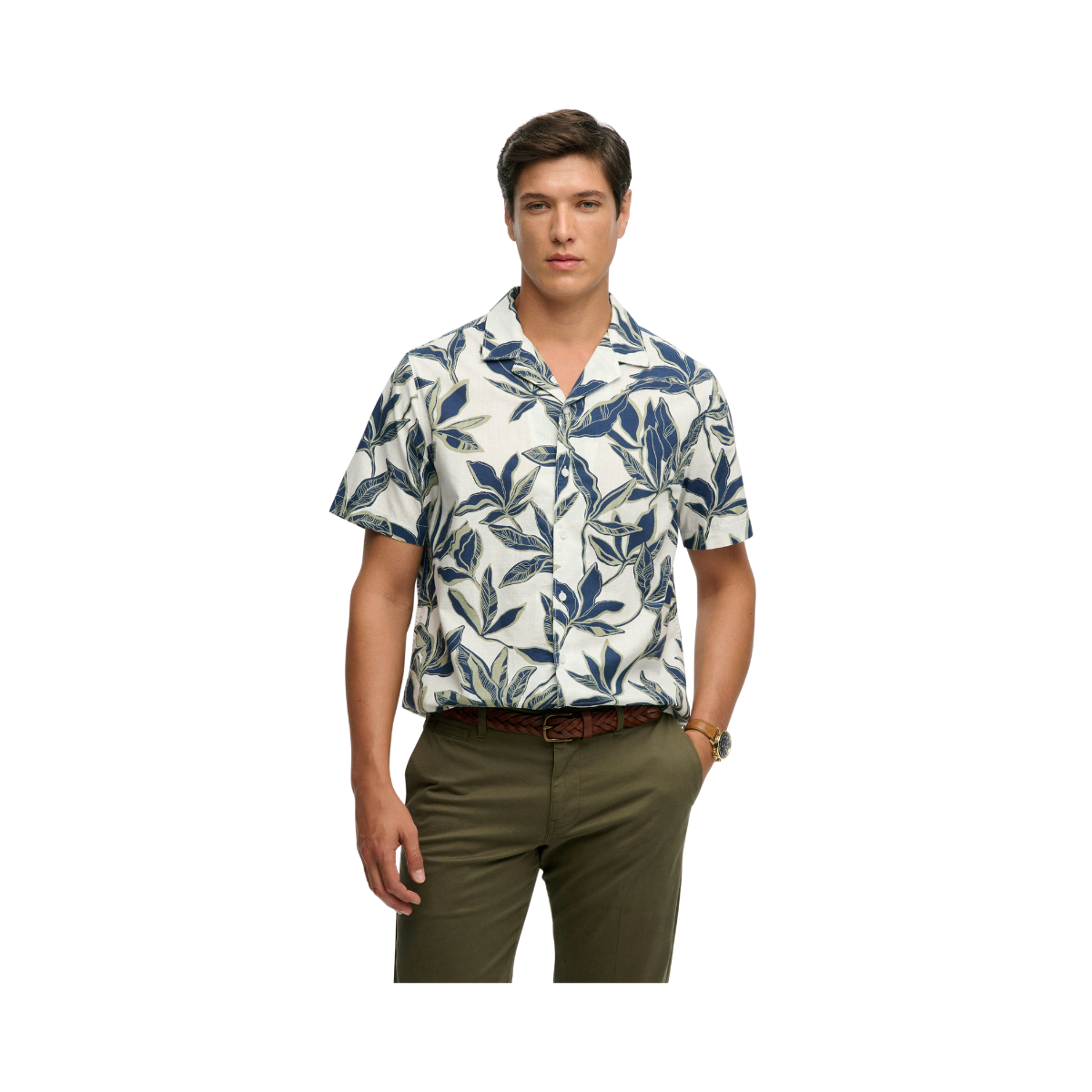 Cabana Poolside S/S Shirt - Banana Leaf Ecru