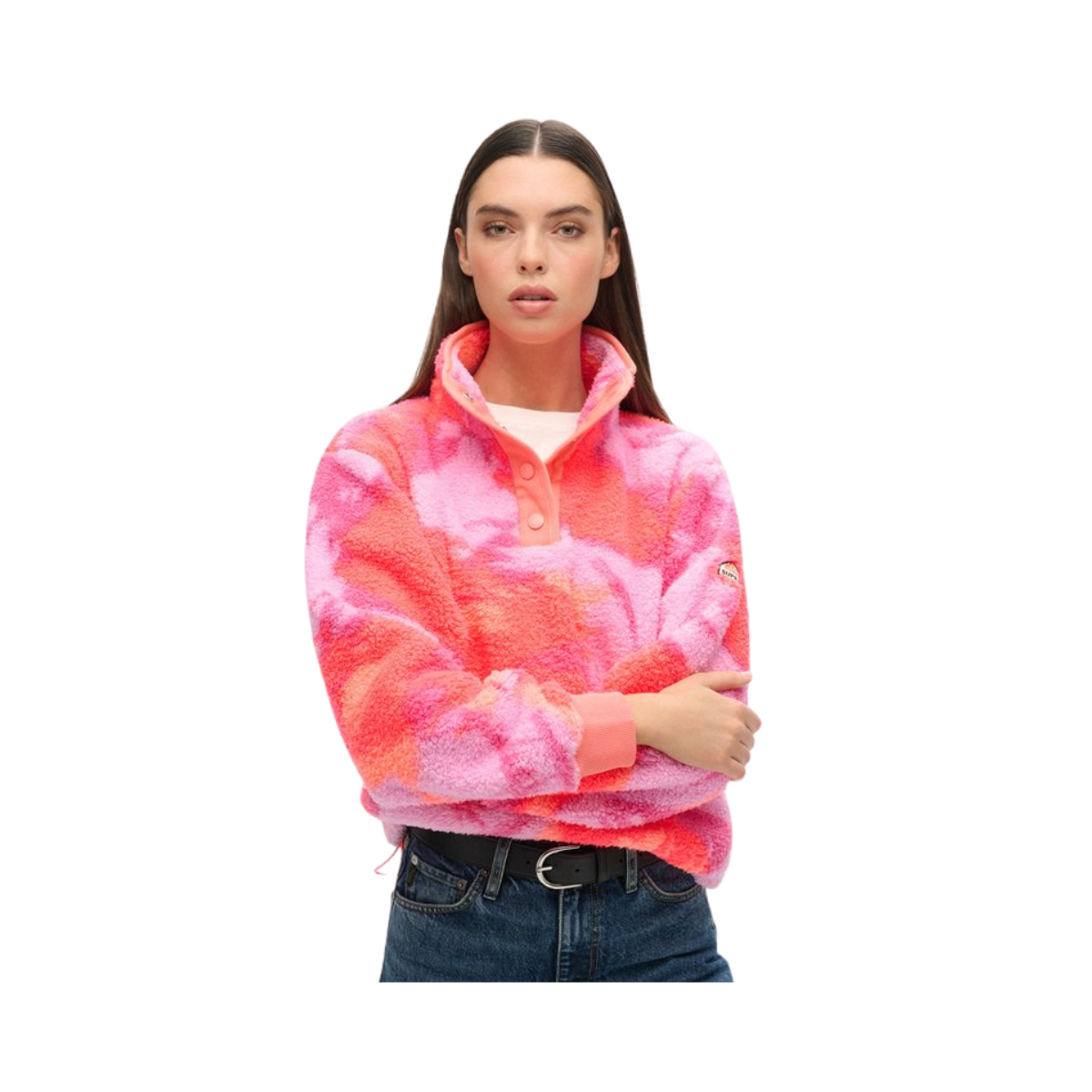 Super Soft Printed Half Zip - 2TI Brush Camo Coral