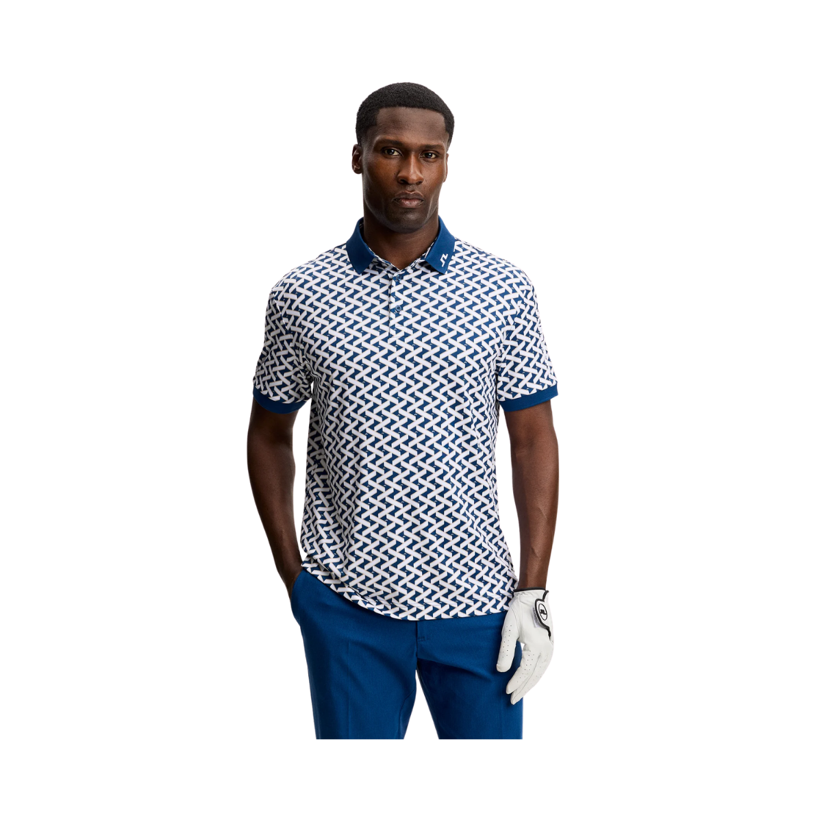 Tour Tech Print Polo - Ladder Estate White S