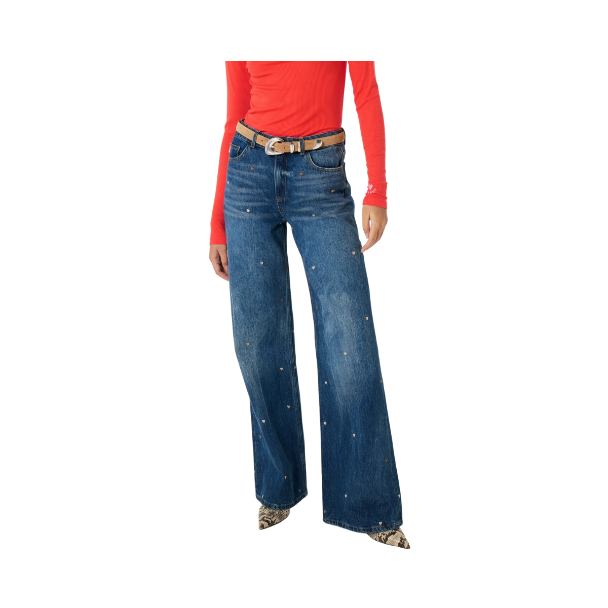 Thea Wide Leg Jeans - Mid Blue