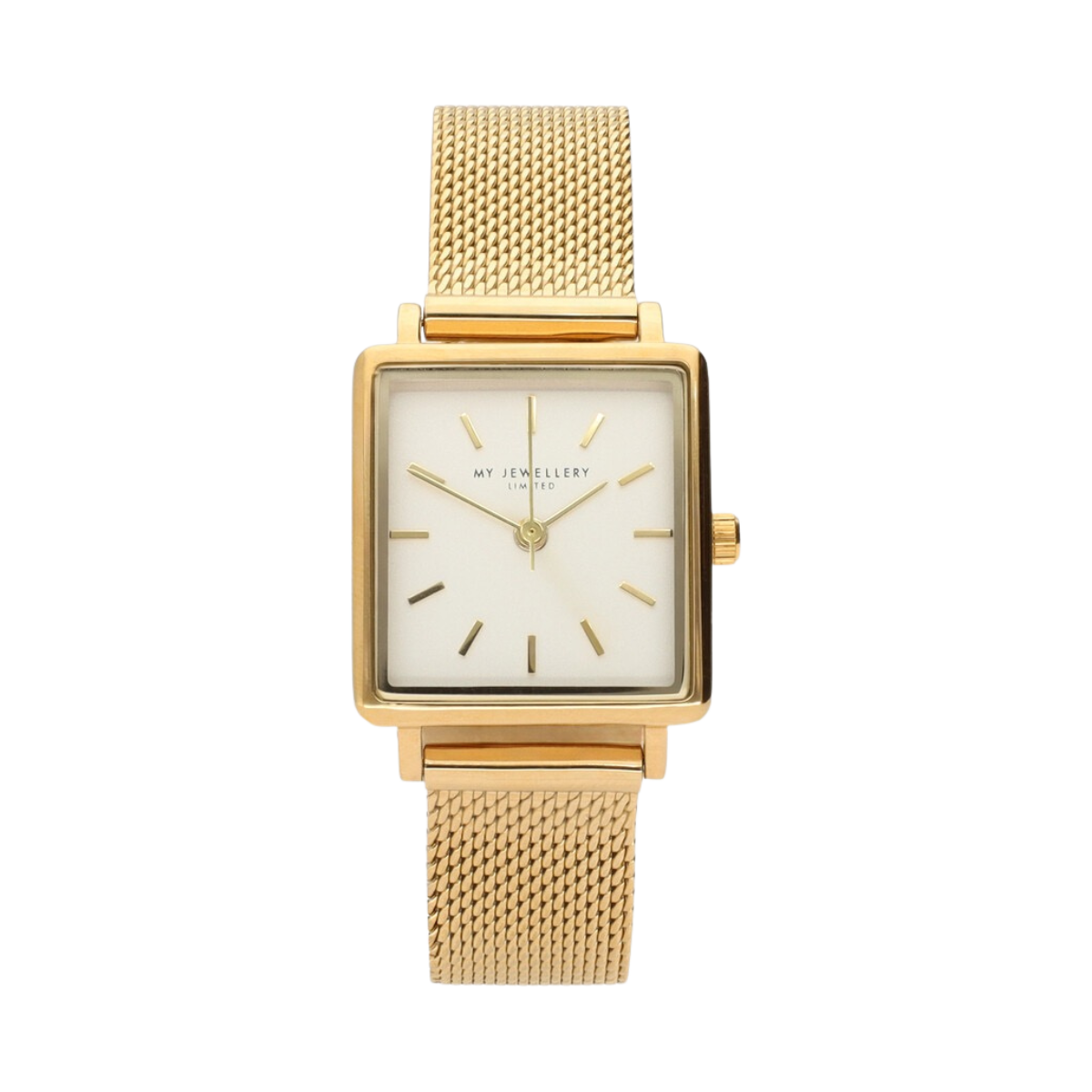 Horloge vierkante wijzerplaat - 1200 Gold