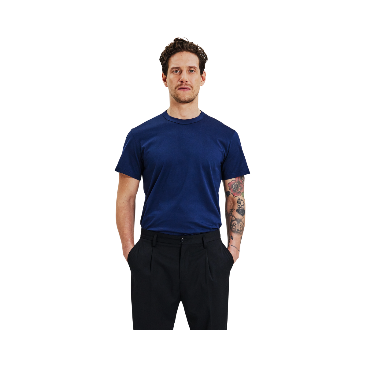 Crew-Neck Pima - Navy Blue