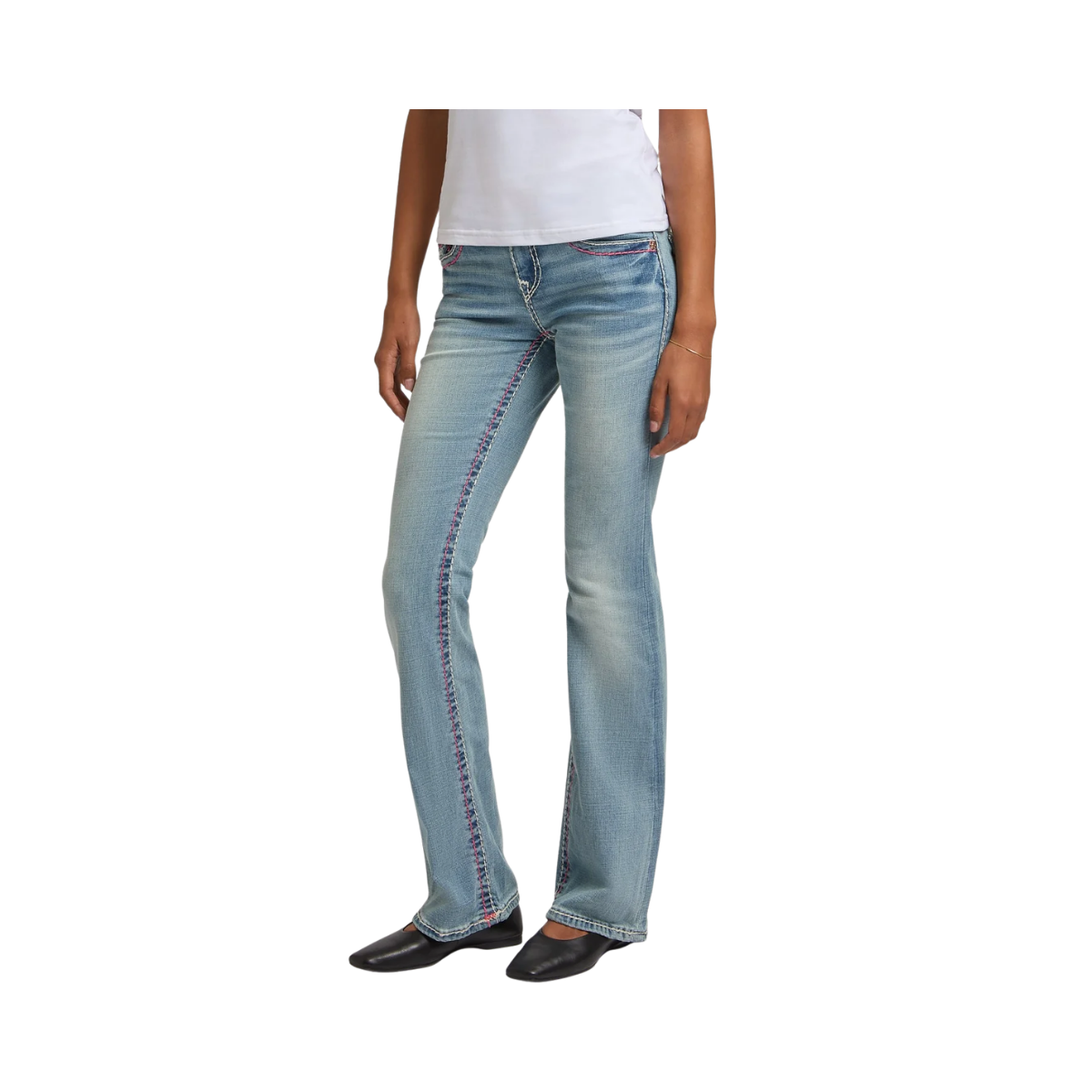 Becca Mid Rise Bootcut Super T Flap - JPQL Seaside Pearl