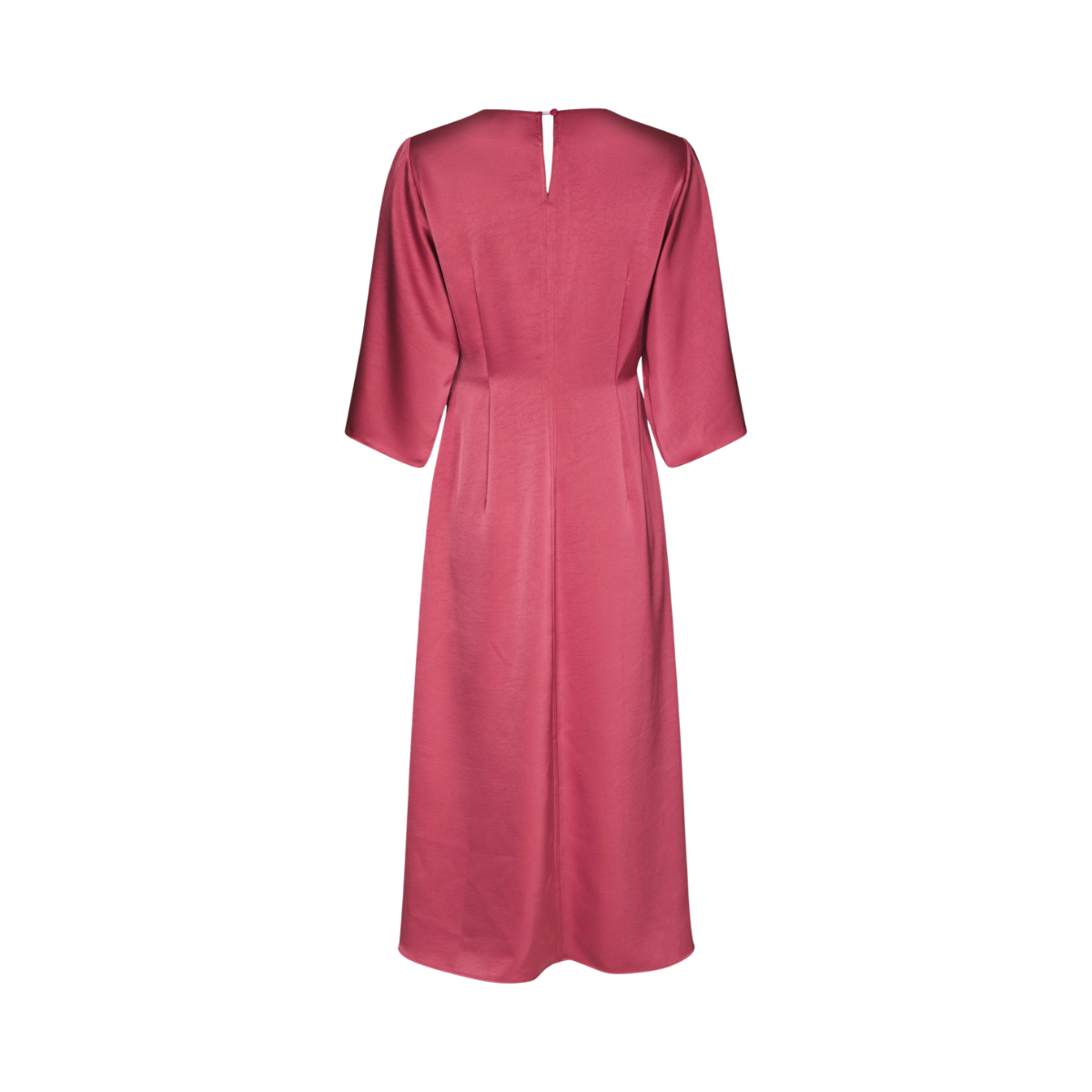 Remara Heavy Sateen Dress - Cherry Pink