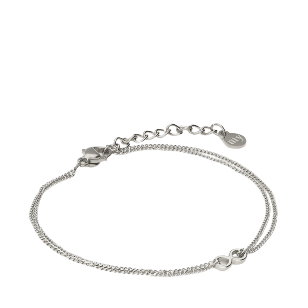 Forever Connected Double Bracelet - Silver